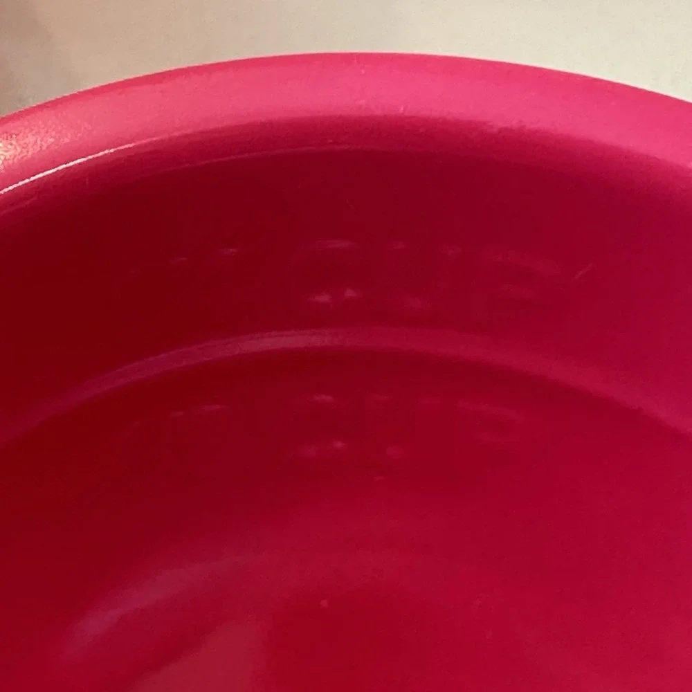 Sur La Table Fuchsia Pink Melamine Nesting Prep Bowls & Measuring Cups Set Of 5
